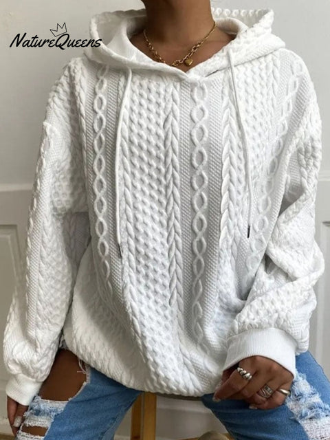 Women's Casual Solid Color Hooded Sweatshirt