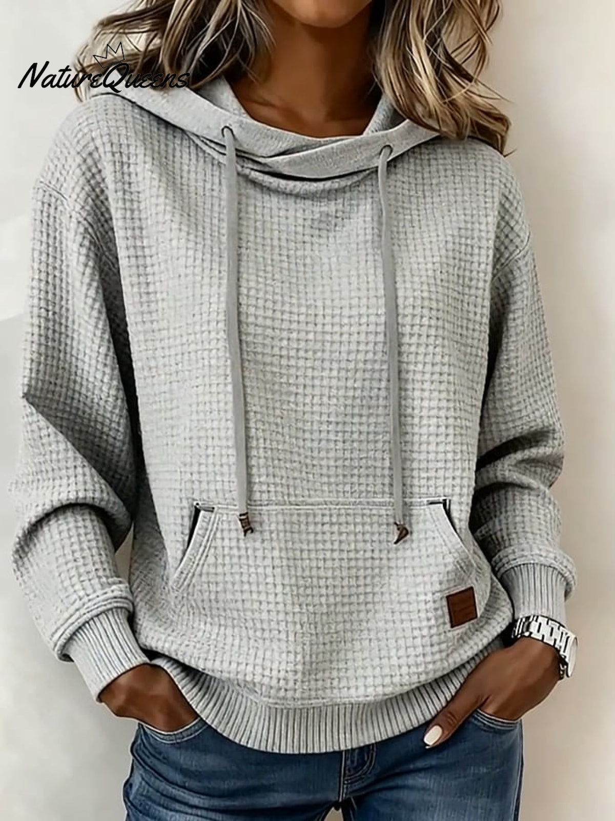 Women'S Casual Loose Hooded Collar Sweatshirt