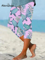 🔥Buy 3 Get 10% Off🔥Women's Hawaiian Turtle Print Resort Casual Leggings