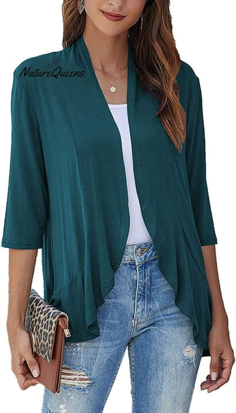 Women’s Casual Lightweight Open Front Cardigans Jasper / S (Uk6 - 8)