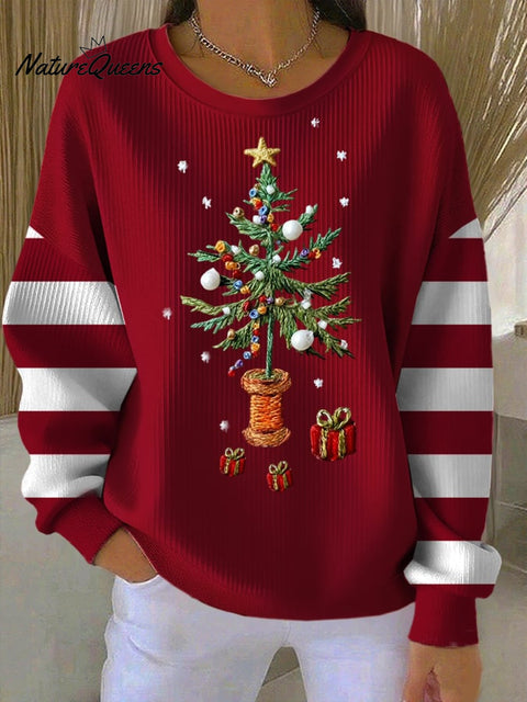 Women's Casual Christmas Tree Sweatshirt