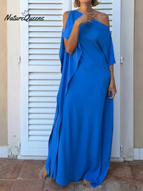 Women's Elegant Flowing Dress with Belt