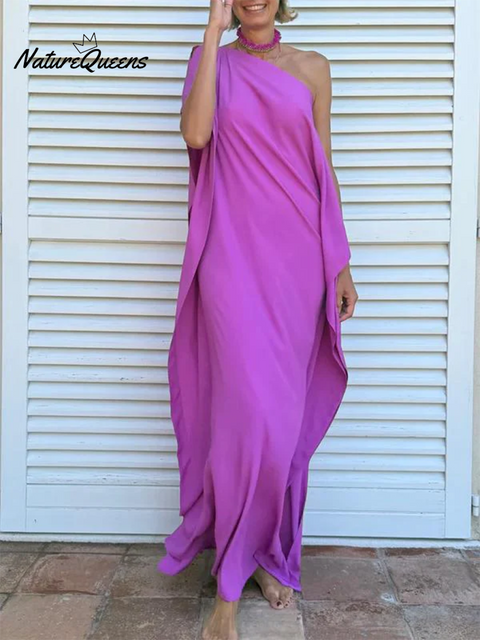 Women's Elegant Flowing Dress with Belt