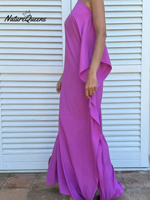 Women's Elegant Flowing Dress with Belt