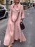 Retro Elegant Lapel Linen Dress