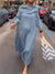 Retro Elegant Lapel Linen Dress