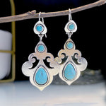 Vintage Hollowed Out Turquoise Earrings