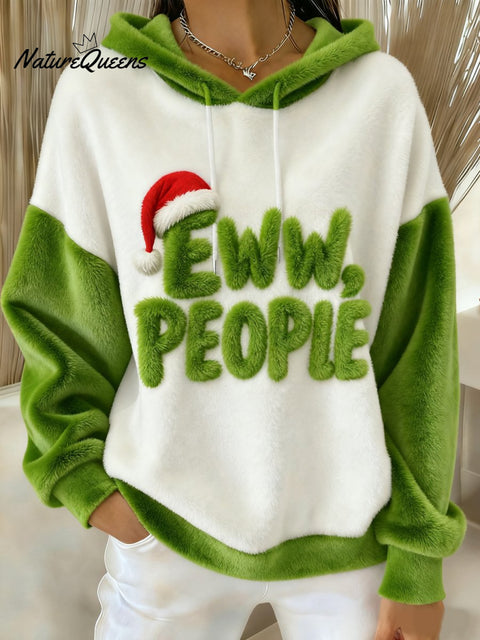 Women's Christmas Print Hooded Sweatshirt