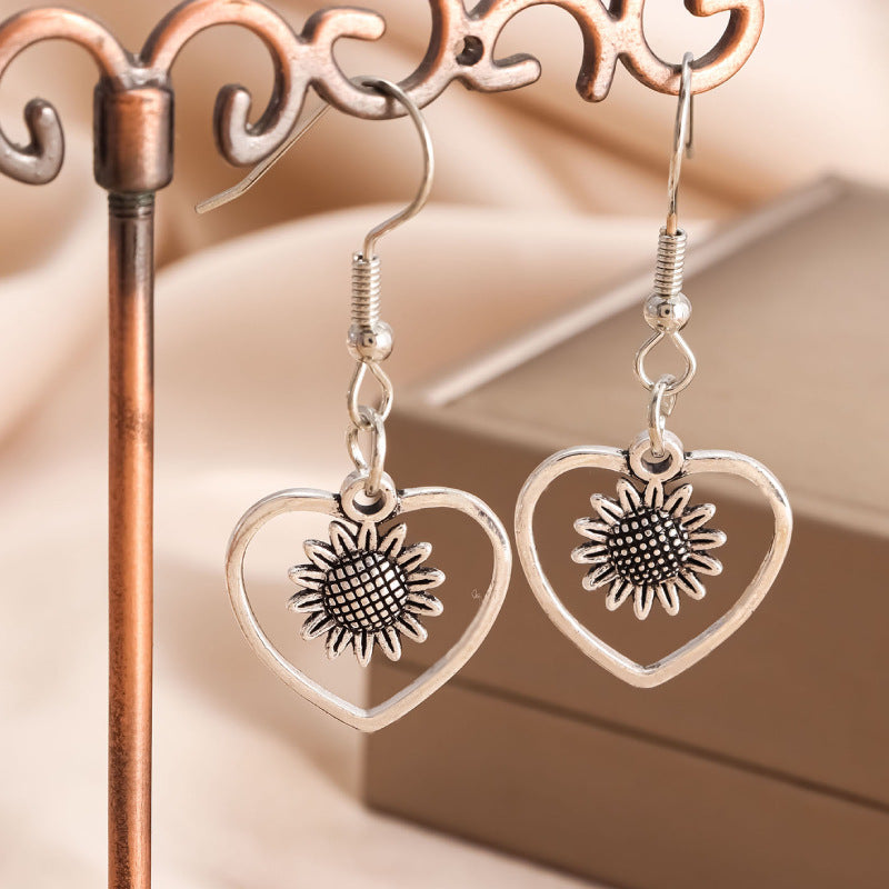 Women's Love Sunflower Earrings