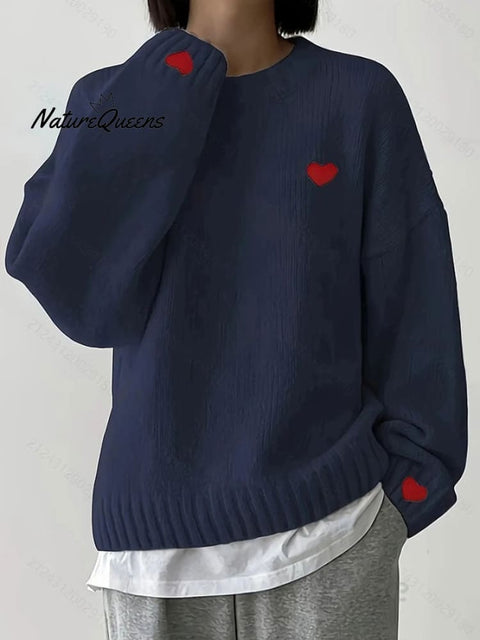 Women's Valentine's Day Heart Casual Sweater