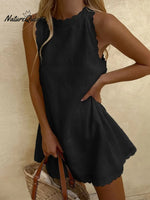 Women’s Embroidered Ruffles Dress Black / S