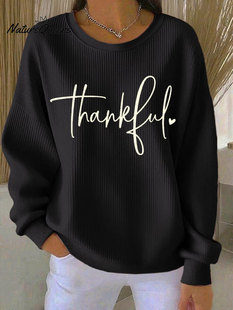Women's Thanksgiving Blessing Printed Sweatshirt