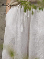 Women’s Pure Color Elegant Casual Cotton Pants