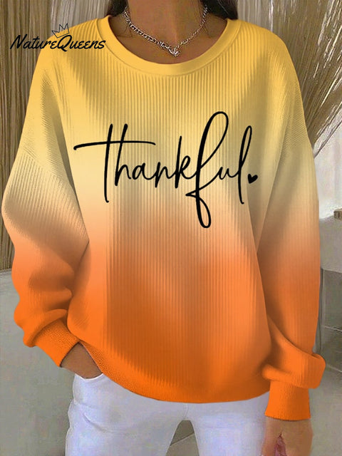 Women's Thanksgiving Blessing Printed Sweatshirt