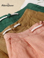 Loose Casual Cotton Linen Wide Leg Capris