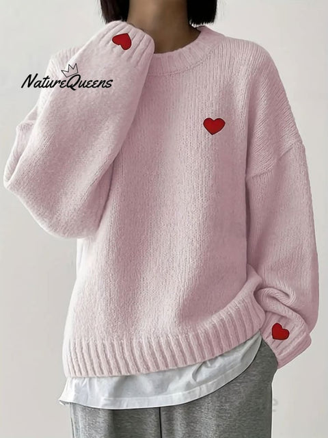 Women's Valentine's Day Heart Casual Sweater