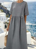 Women'S Casual Solid ColorDress