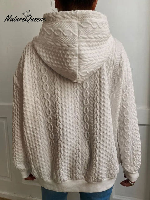Women's Casual Solid Color Hooded Sweatshirt