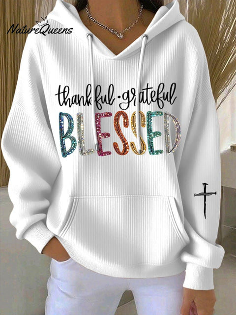 Women's thankful â€?grateful BLESSED Casual Sweatshirt