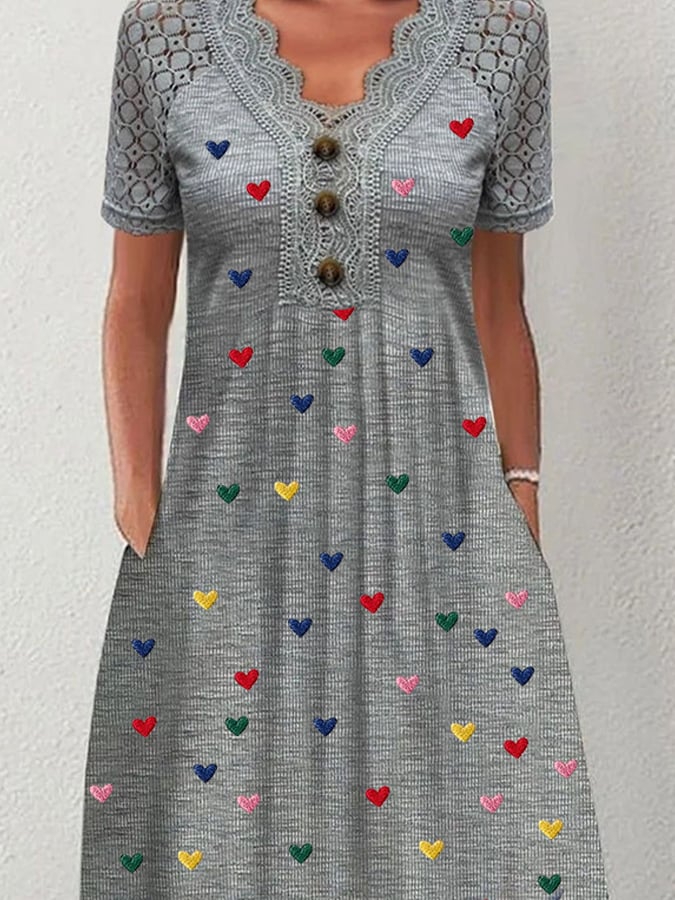 Women'S Casual Color-BlockDress