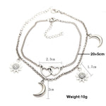 Sun Love Crescent Simple Anklet