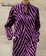Art Berry Zebra Print Pocket Maxi Dress
