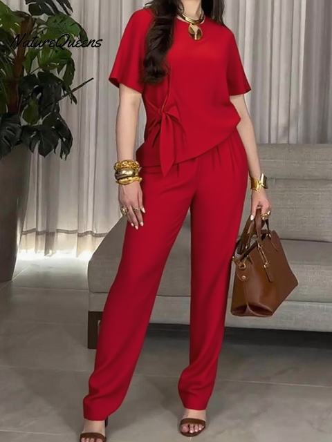Women's Casual Travel Strap Top and Pants Two-piece Set