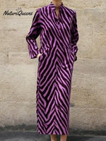 Art Berry Zebra Print Pocket Maxi Dress