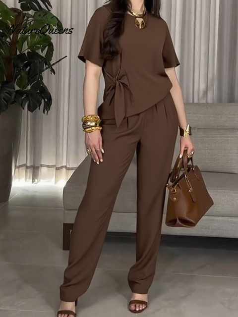 Women's Casual Travel Strap Top and Pants Two-piece Set