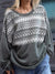 Oversize Aztec Print Sweater