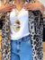 Animal Print Long Cotton Shirt
