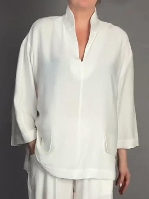 Classic and Elegant Max Mara Cotton and Linen Top
