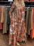Vintage Lily Paisley Print Satin Dress