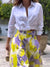 Women's Elegant Art Painting Leaf Print Skirt