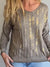 Fashionable Gold-stamped Knitted Sweater