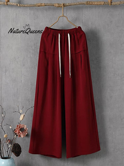 Women's Solid Color Simple Versatile Loose Casual Pants