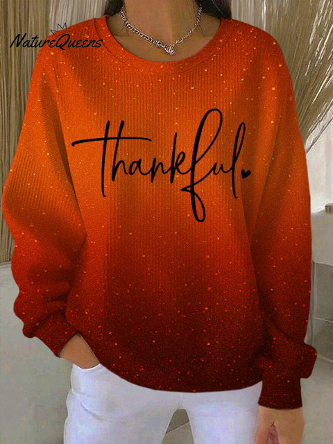 Women's Thanksgiving Blessing Printed Sweatshirt