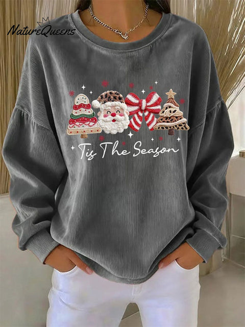 Women's Casual Christmas Print Long Sleeve Sweatshirt