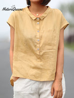 Ladies Casual Sleeveless Shirt With Lapel Button Design