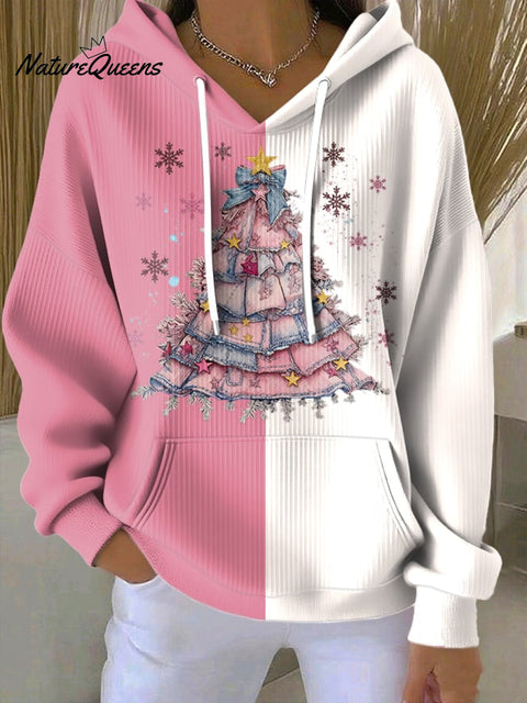 Women's Christmas Tree Print Hoodie