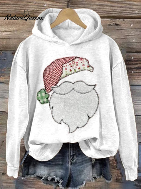 Women's Retro Santa Claus Print Sweatshirt