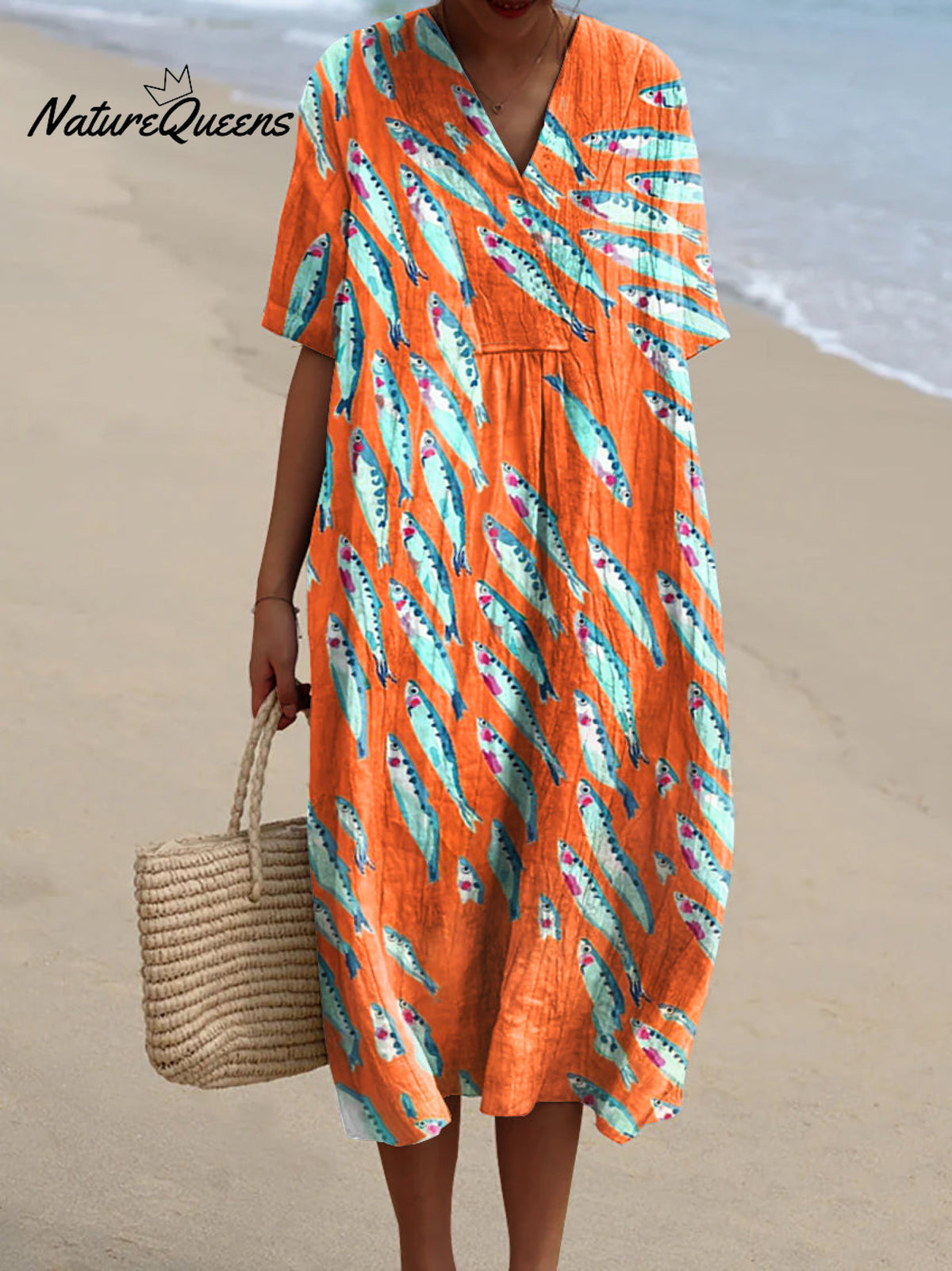 Women'sFishArt PrintCasual Dress