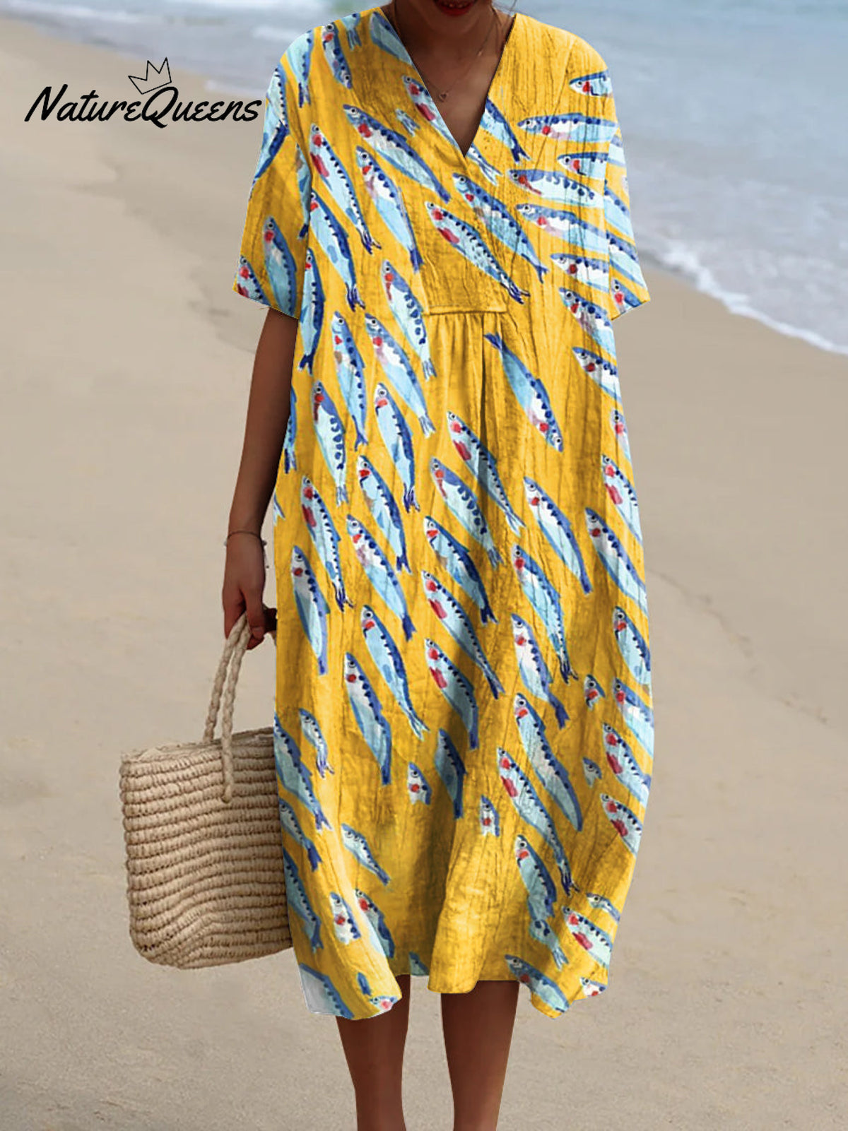 Women'sFishArt PrintCasual Dress