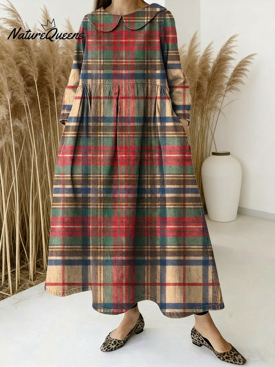 Women's Geometry Pattern Art Print Casual Denim Dress