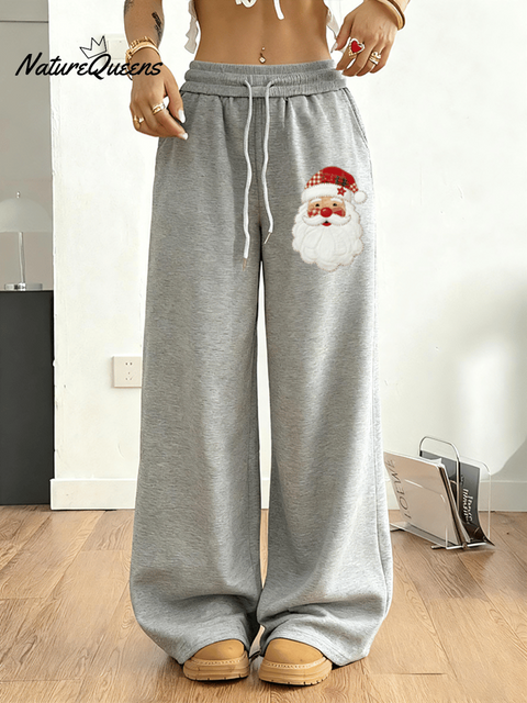 Women's Santa Claus Printed Casual Sweatpants