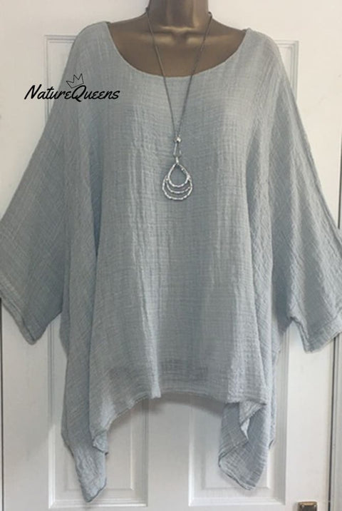 Women's  Irregular Solid Color Casual Shirt