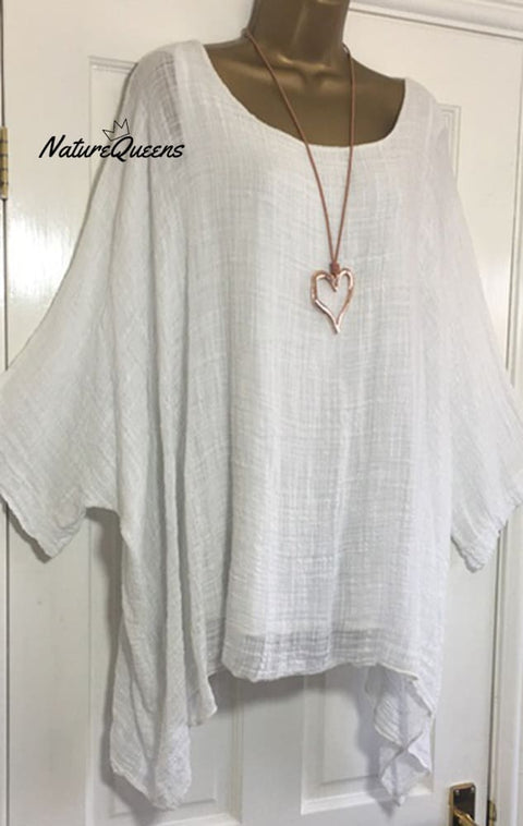 Women's  Irregular Solid Color Casual Shirt