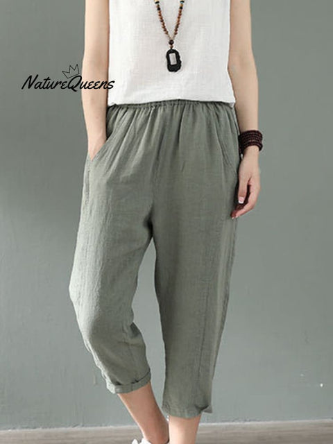 Women's Cotton Linen Fashion Loose Casual Pants