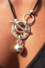 Bohemian Ring Leather Necklace