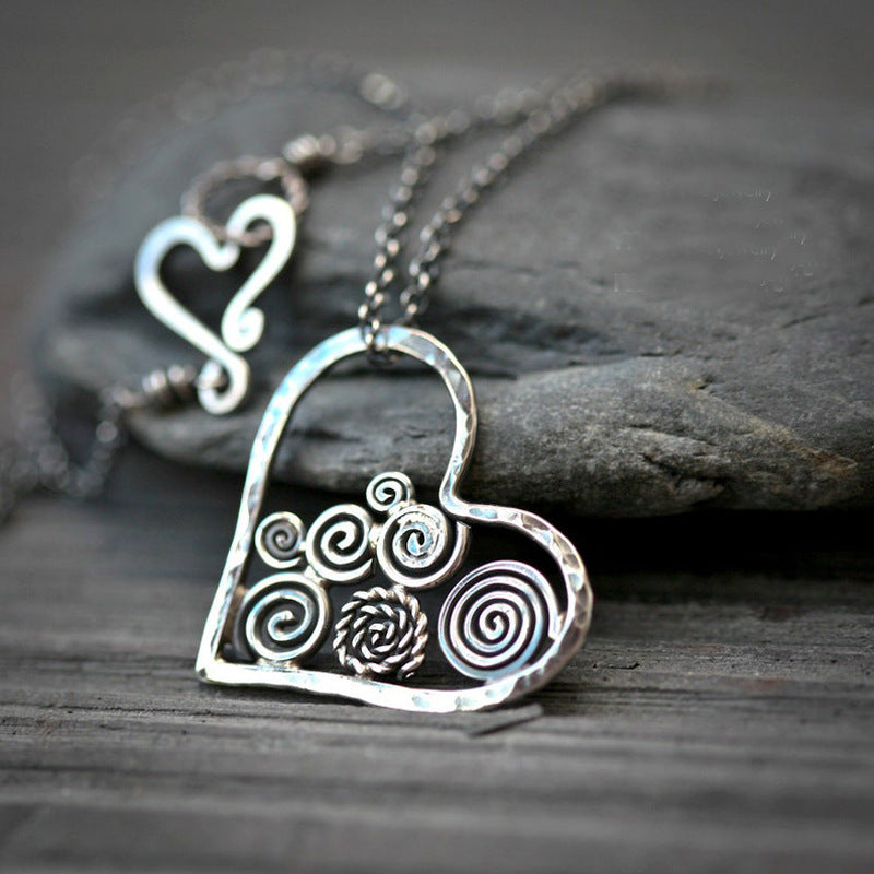 Retro Spiral Love Necklace